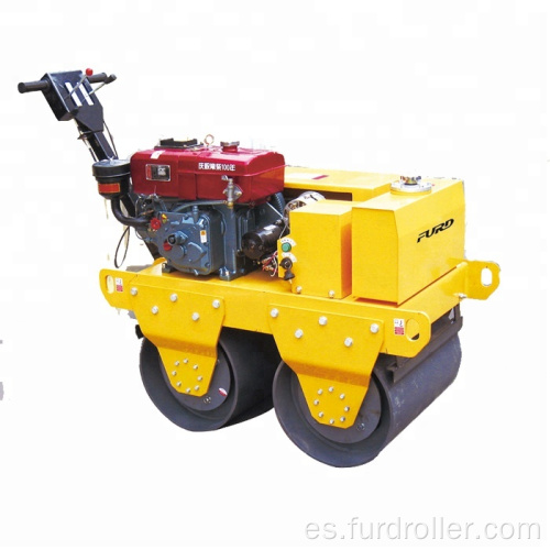 Motor diesel refrigerado por agua caminando detrás de la compactadora de doble tambor rodillo compactador FYL-S600CS